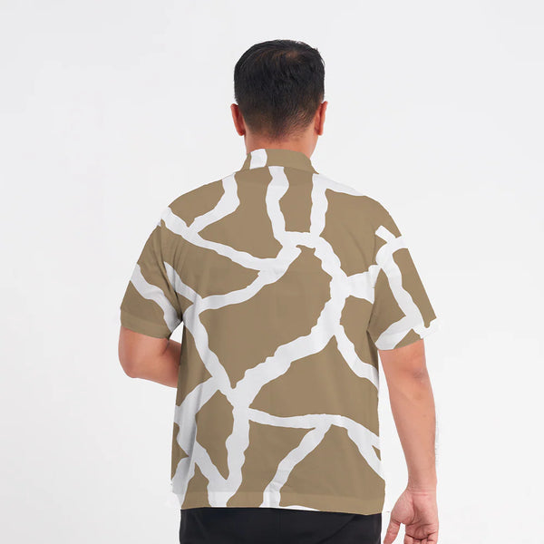 Men's Batik Cuban Shirt - Stone Chain